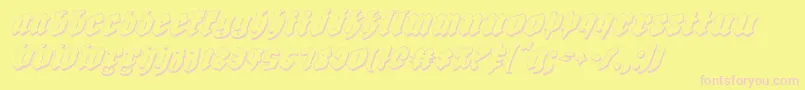 Biergartensi Font – Pink Fonts on Yellow Background