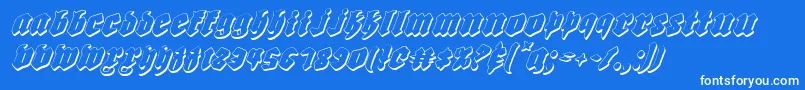 Biergartensi Font – White Fonts on Blue Background