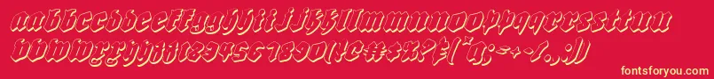 Biergartensi Font – Yellow Fonts on Red Background