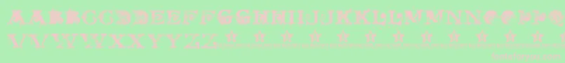 Blueb Font – Pink Fonts on Green Background