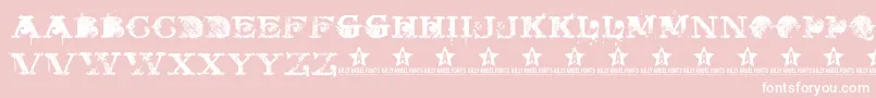 Blueb Font – White Fonts on Pink Background