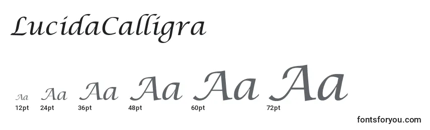 LucidaCalligra Font Sizes