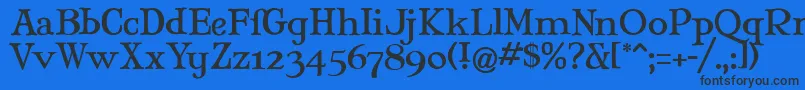 Maryj Font – Black Fonts on Blue Background