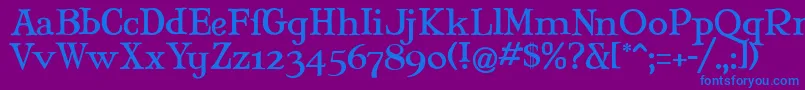 Maryj Font – Blue Fonts on Purple Background