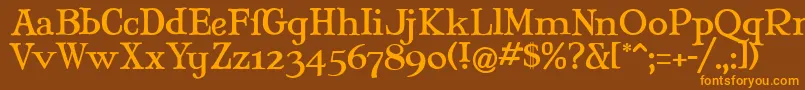 Maryj Font – Orange Fonts on Brown Background