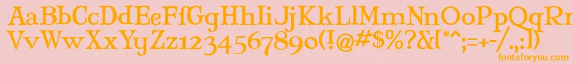 Maryj Font – Orange Fonts on Pink Background