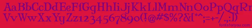 Maryj-Schriftart – Violette Schriften auf rotem Hintergrund
