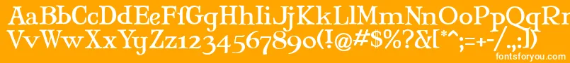 Maryj Font – White Fonts on Orange Background