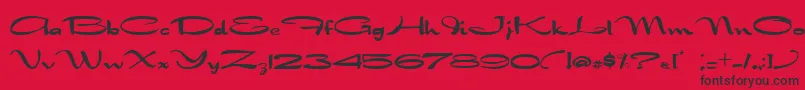 Nadejdabold Font – Black Fonts on Red Background