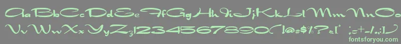 Nadejdabold Font – Green Fonts on Gray Background