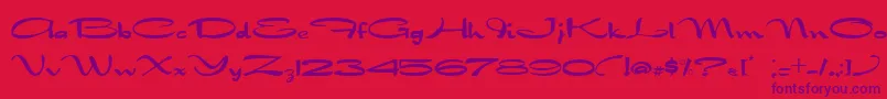 Nadejdabold Font – Purple Fonts on Red Background
