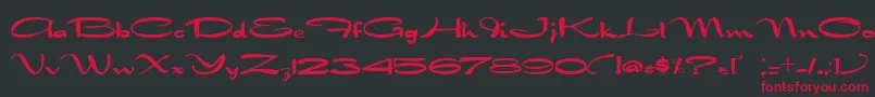 Nadejdabold Font – Red Fonts on Black Background