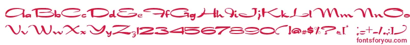 Nadejdabold Font – Red Fonts on White Background