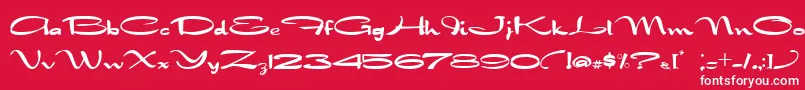 Nadejdabold Font – White Fonts on Red Background