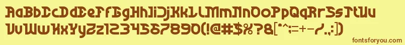 Dark Font – Brown Fonts on Yellow Background