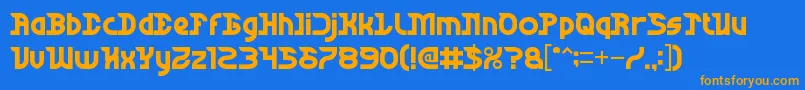 Dark Font – Orange Fonts on Blue Background