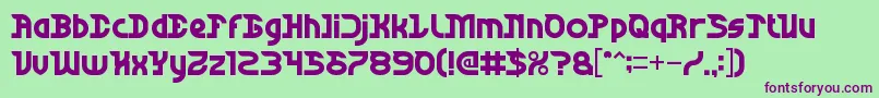 Dark Font – Purple Fonts on Green Background