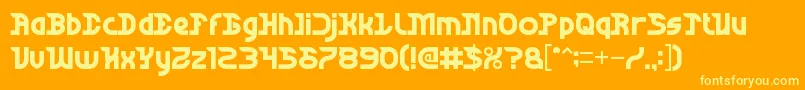 Dark Font – Yellow Fonts on Orange Background