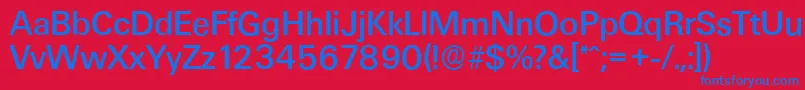 UltimateserialMediumRegular Font – Blue Fonts on Red Background