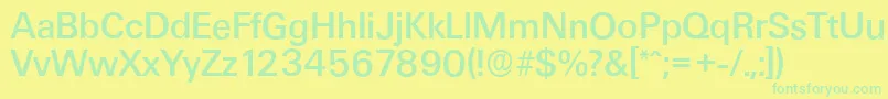 UltimateserialMediumRegular Font – Green Fonts on Yellow Background