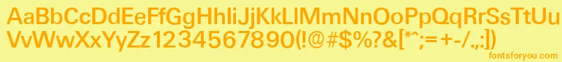 UltimateserialMediumRegular Font – Orange Fonts on Yellow Background