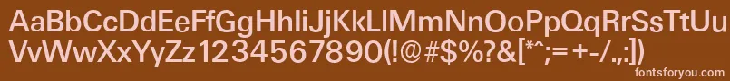Czcionka UltimateserialMediumRegular – różowe czcionki na brązowym tle