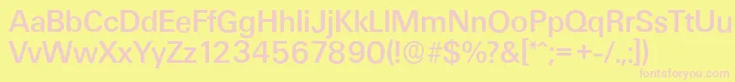 UltimateserialMediumRegular Font – Pink Fonts on Yellow Background