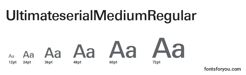 Размеры шрифта UltimateserialMediumRegular
