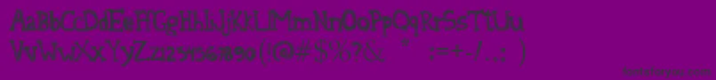 DenneAtTheTeaParty Font – Black Fonts on Purple Background