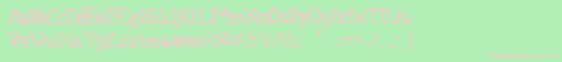 DenneAtTheTeaParty Font – Pink Fonts on Green Background