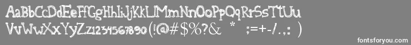 DenneAtTheTeaParty Font – White Fonts on Gray Background