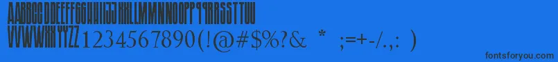SoundgardenBadmotorfont-Schriftart – Schwarze Schriften auf blauem Hintergrund