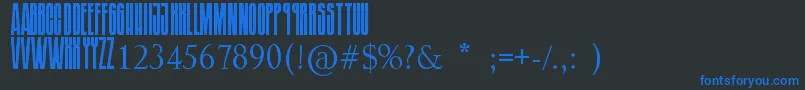 フォントSoundgardenBadmotorfont – 黒い背景に青い文字