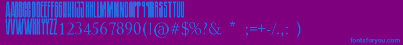SoundgardenBadmotorfont-fontti – siniset fontit violetilla taustalla