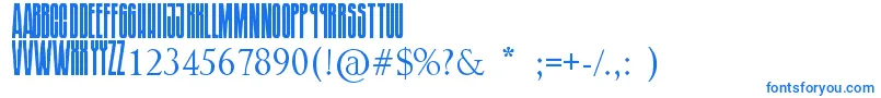 フォントSoundgardenBadmotorfont – 白い背景に青い文字