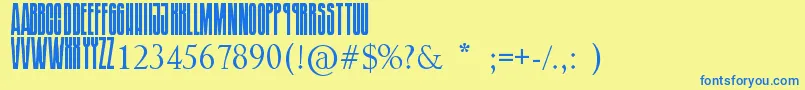 Шрифт SoundgardenBadmotorfont – синие шрифты на жёлтом фоне