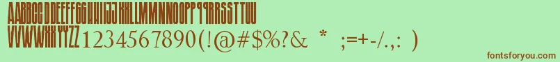 Шрифт SoundgardenBadmotorfont – коричневые шрифты на зелёном фоне