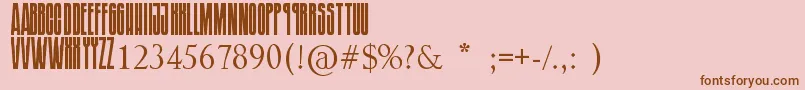 Шрифт SoundgardenBadmotorfont – коричневые шрифты на розовом фоне