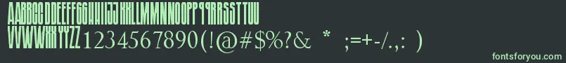 SoundgardenBadmotorfont-fontti – vihreät fontit mustalla taustalla