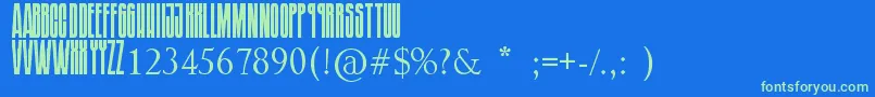 Шрифт SoundgardenBadmotorfont – зелёные шрифты на синем фоне