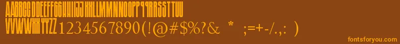 Czcionka SoundgardenBadmotorfont – pomarańczowe czcionki na brązowym tle