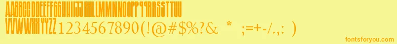 Шрифт SoundgardenBadmotorfont – оранжевые шрифты на жёлтом фоне