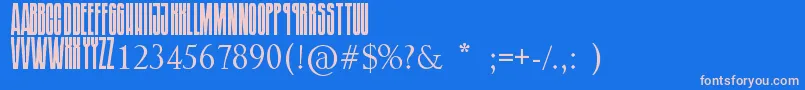 フォントSoundgardenBadmotorfont – ピンクの文字、青い背景