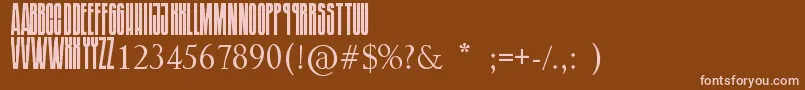 SoundgardenBadmotorfont-fontti – vaaleanpunaiset fontit ruskealla taustalla