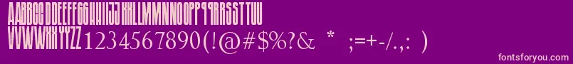 SoundgardenBadmotorfont-fontti – vaaleanpunaiset fontit violetilla taustalla