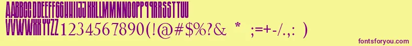 SoundgardenBadmotorfont Font – Purple Fonts on Yellow Background