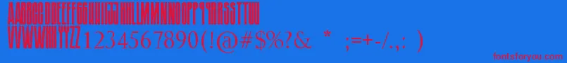 フォントSoundgardenBadmotorfont – 赤い文字の青い背景