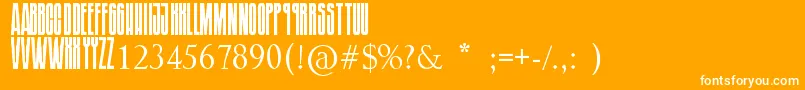 SoundgardenBadmotorfont-Schriftart – Weiße Schriften auf orangefarbenem Hintergrund