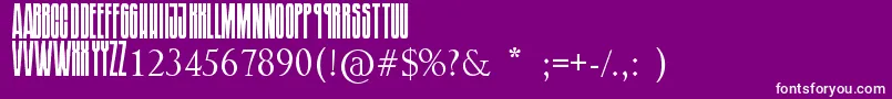 Шрифт SoundgardenBadmotorfont – белые шрифты на фиолетовом фоне