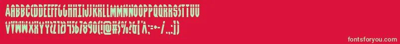 Grendelsmotherlaser Font – Green Fonts on Red Background